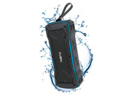 SVEN PS-220 Black-Blue, Bluetooth Waterproof Portable Speaker, 10W RMS, Water protection (IPx5), Support for iPad & smartphone, FM tuner, USB & microSD, Power Bank function, built-in lithium battery -1200 mAh, ability to control the tracks, AUX stereo inp